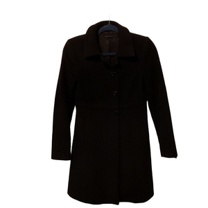 Sisley Classic Black Wool Dress Coat
